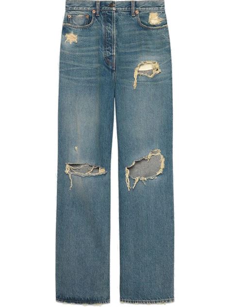 gucci original jeans|Gucci distressed jeans.